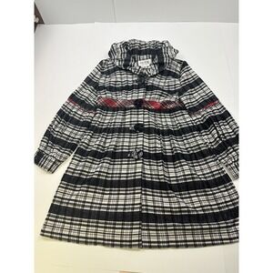 AN REN New York vintage Plaid Button Coat Women's 8 Art To Wear
